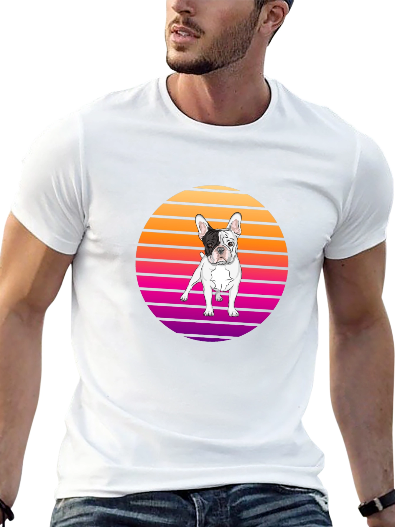 Retro French Bulldog Graphic Tee