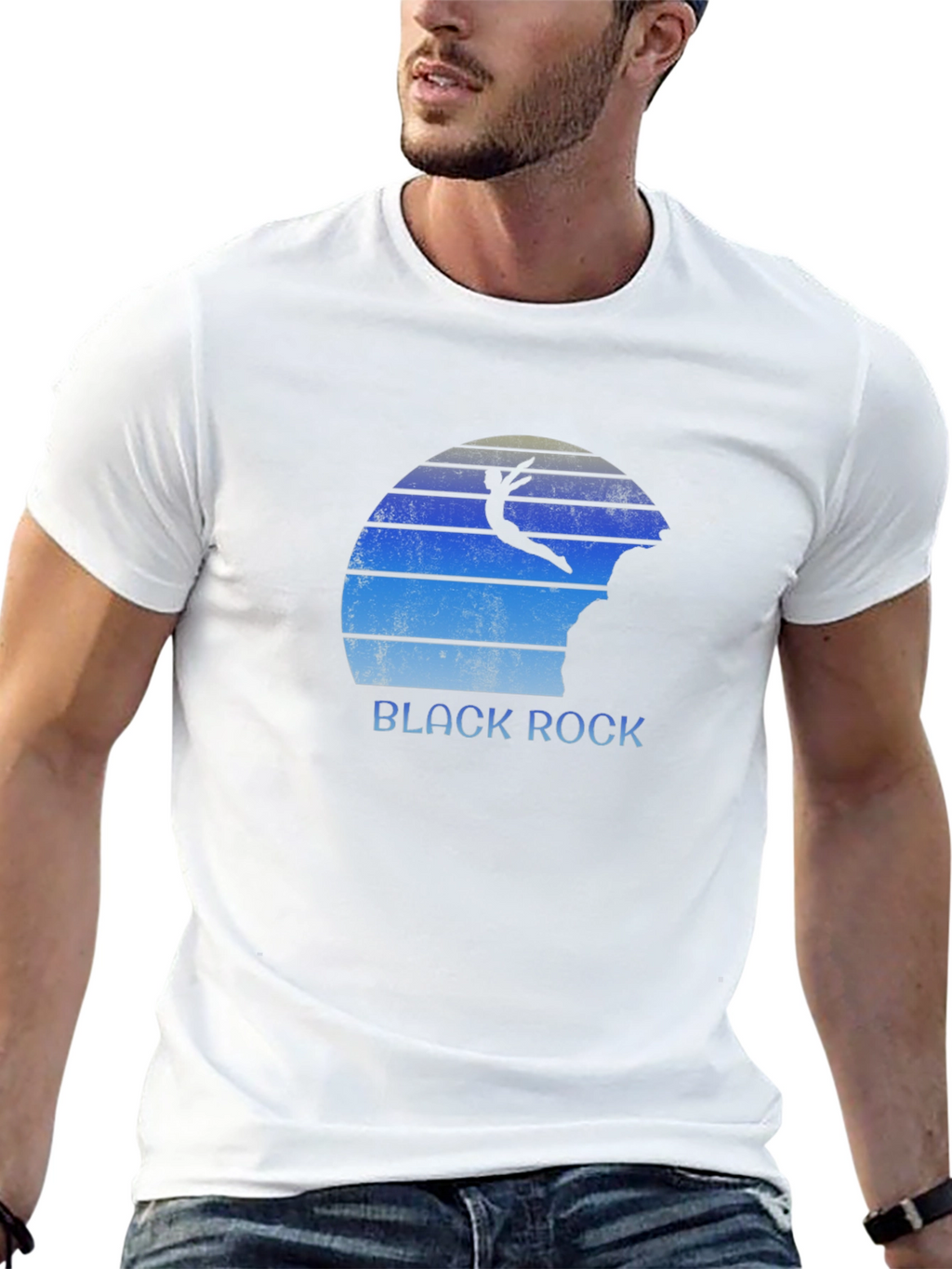 Black Rock Cliff Diver Graphic T-Shirt