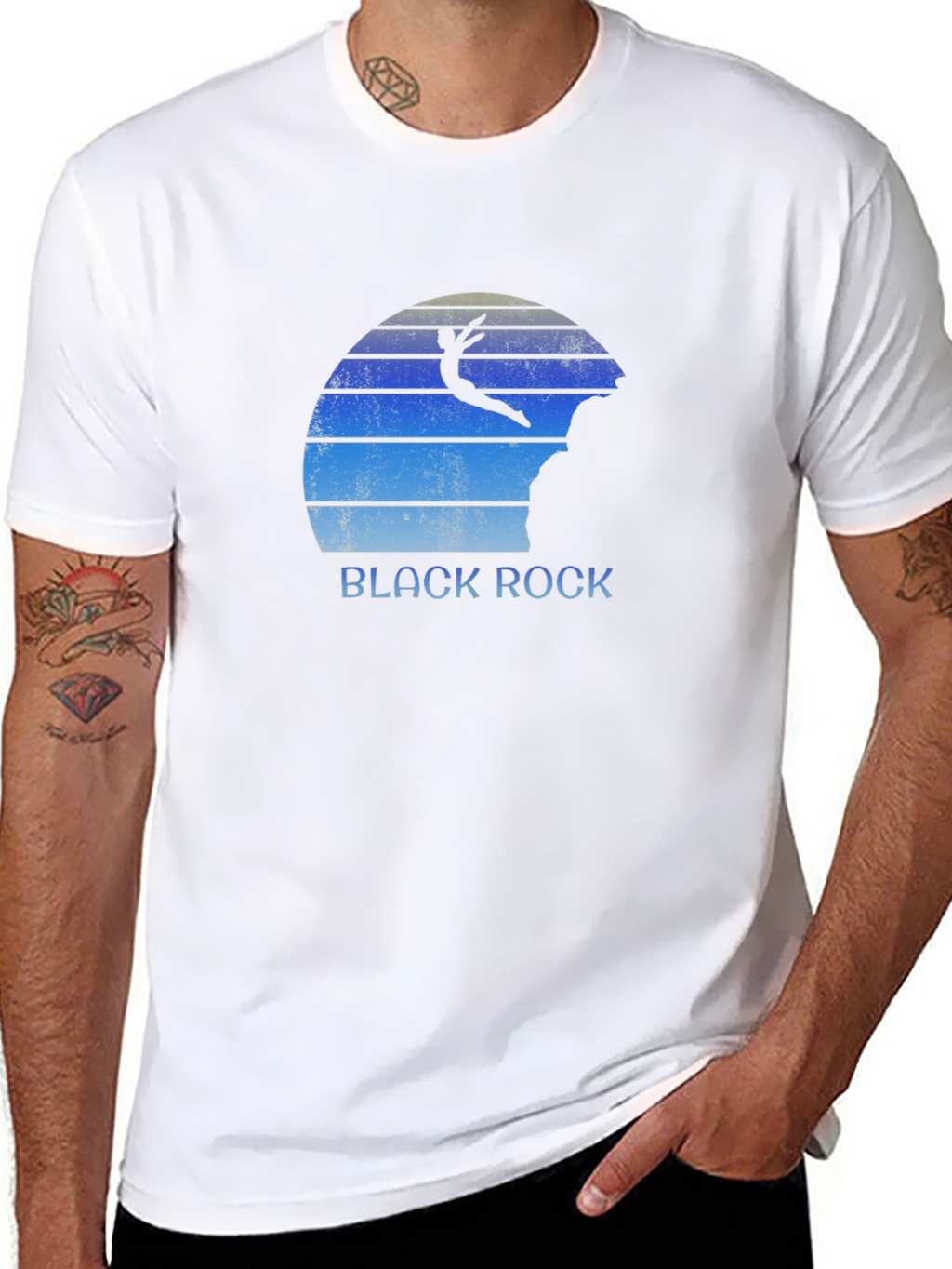 Black Rock Cliff Diver Graphic T-Shirt