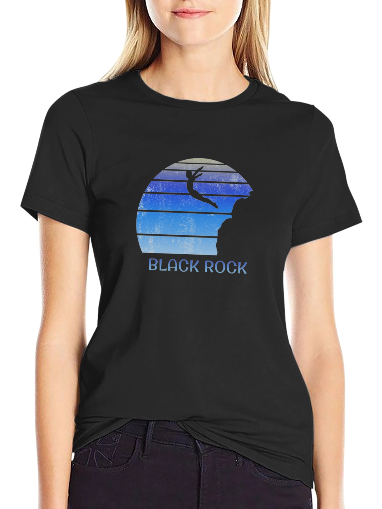 Black Rock Cliff Diver Graphic T-Shirt