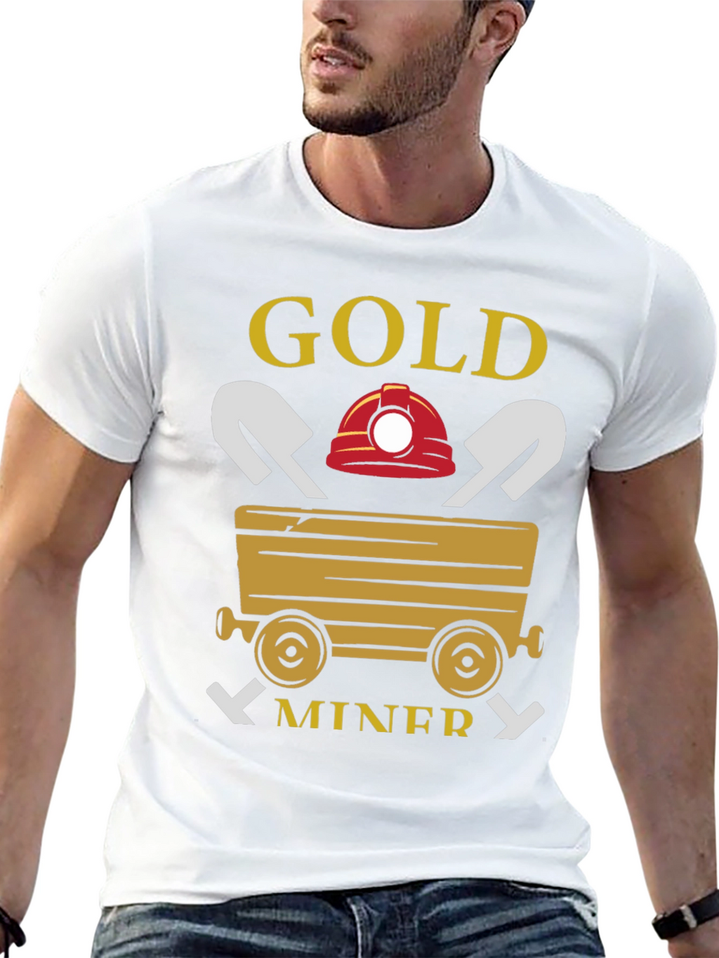 Gold Miner Graphic T-Shirt - Black