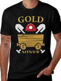 Gold Miner Graphic T-Shirt - Black