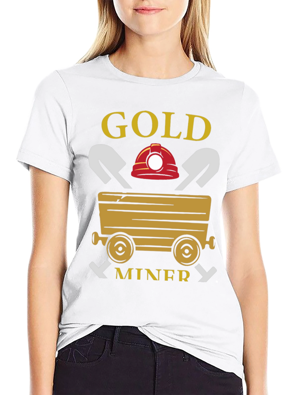 Gold Miner Graphic T-Shirt - Black