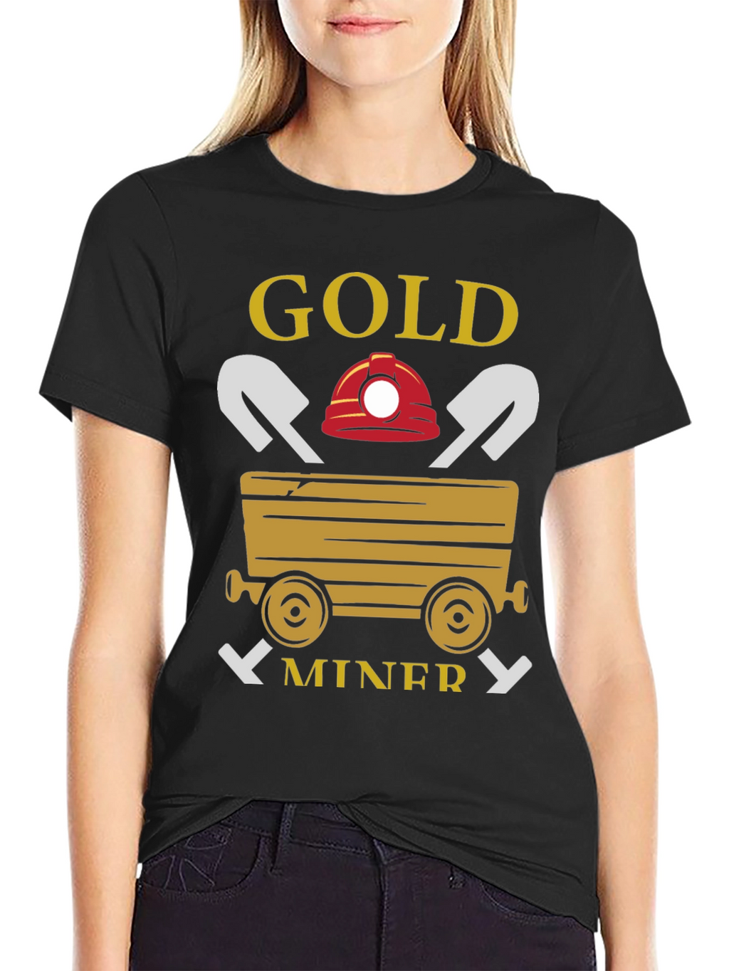 Gold Miner Graphic T-Shirt - Black