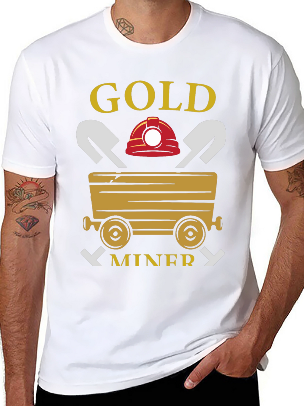 Gold Miner Graphic T-Shirt - Black