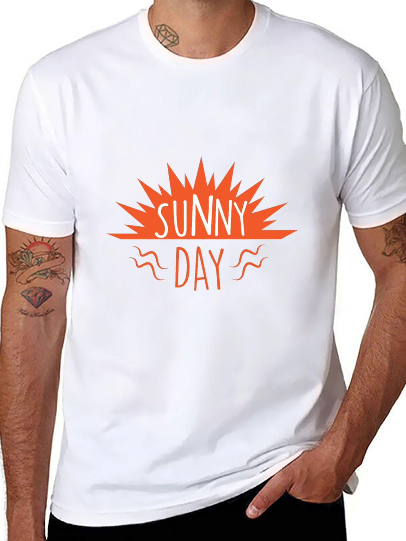 Sunny Day Graphic Tee - Black Casual T-Shirt