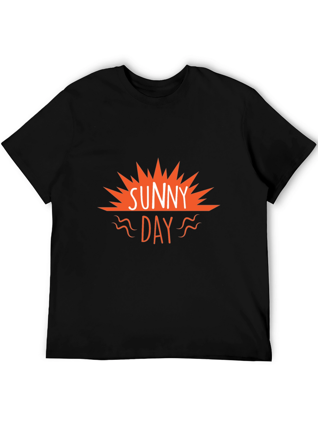 Sunny Day Graphic Tee - Black Casual T-Shirt