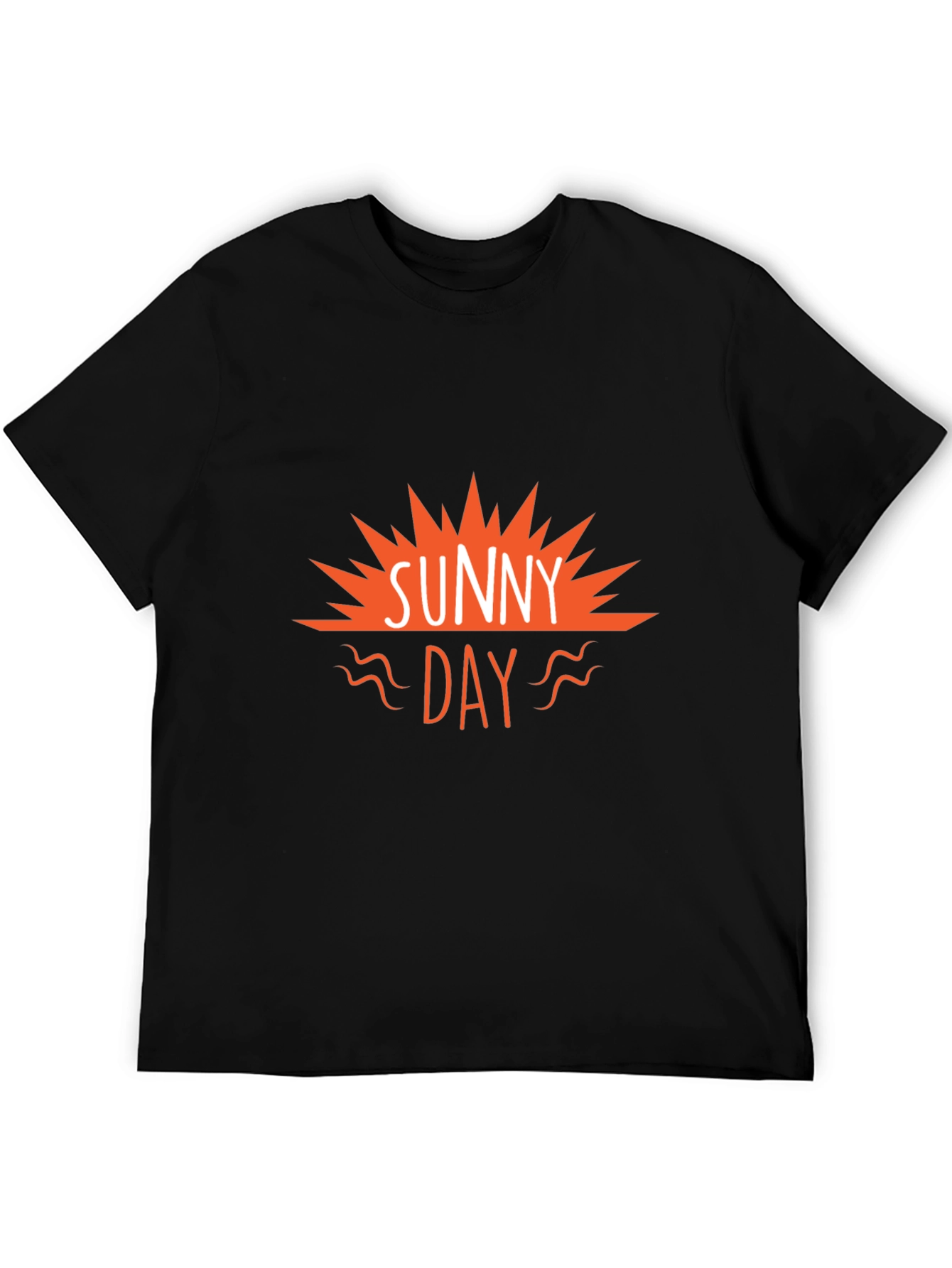 Sunny Day Graphic Tee - Black Casual T-Shirt