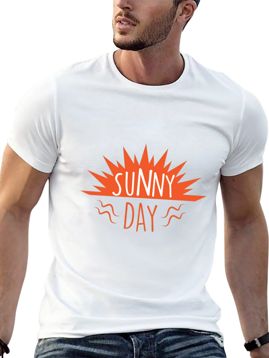 Sunny Day Graphic Tee - Black Casual T-Shirt