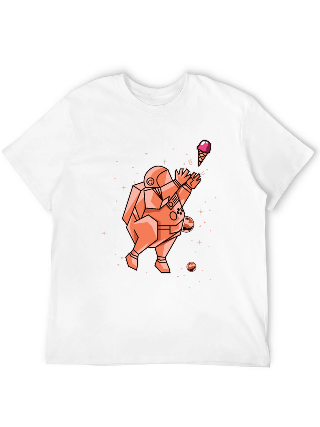 Astronaut Ice Cream Graphic T-Shirt