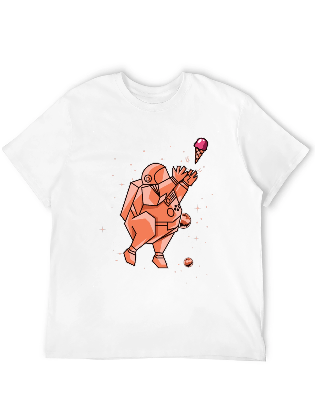 Astronaut Ice Cream Graphic T-Shirt