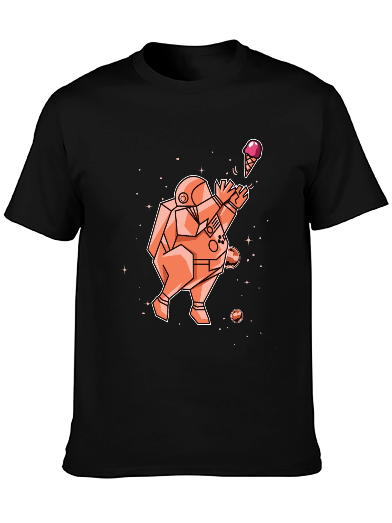 Astronaut Ice Cream Graphic T-Shirt