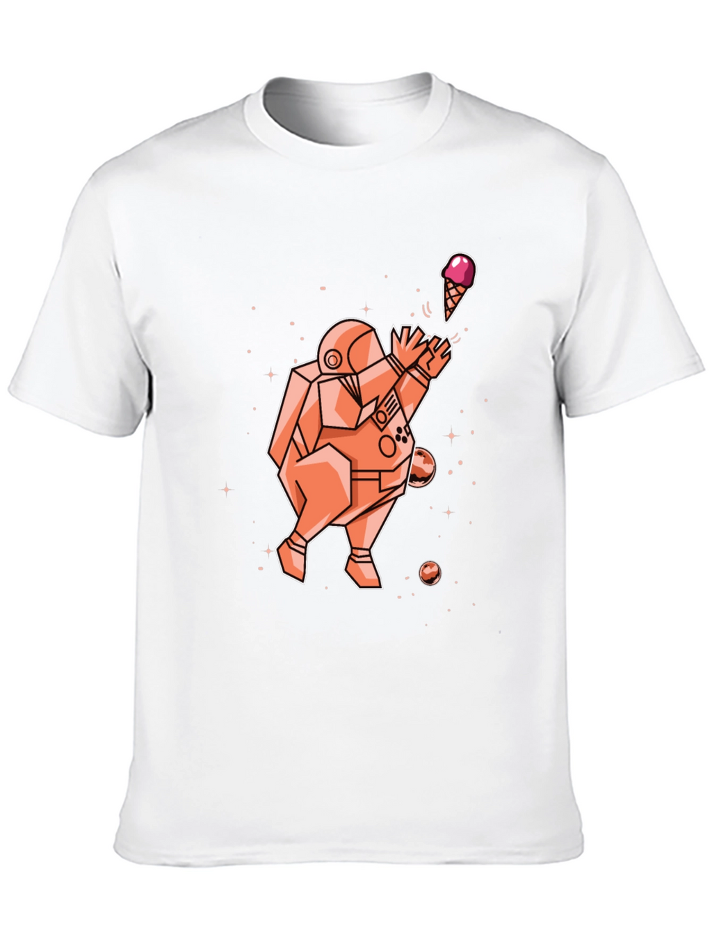 Astronaut Ice Cream Graphic T-Shirt