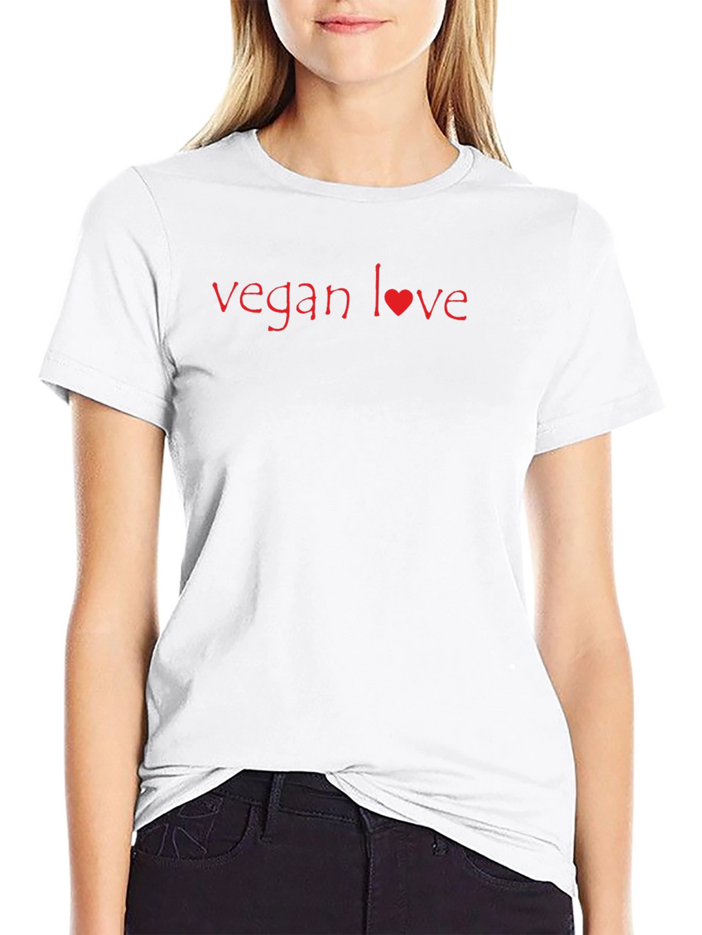 Vegan Love Black T-Shirt - Stylish & Sustainable