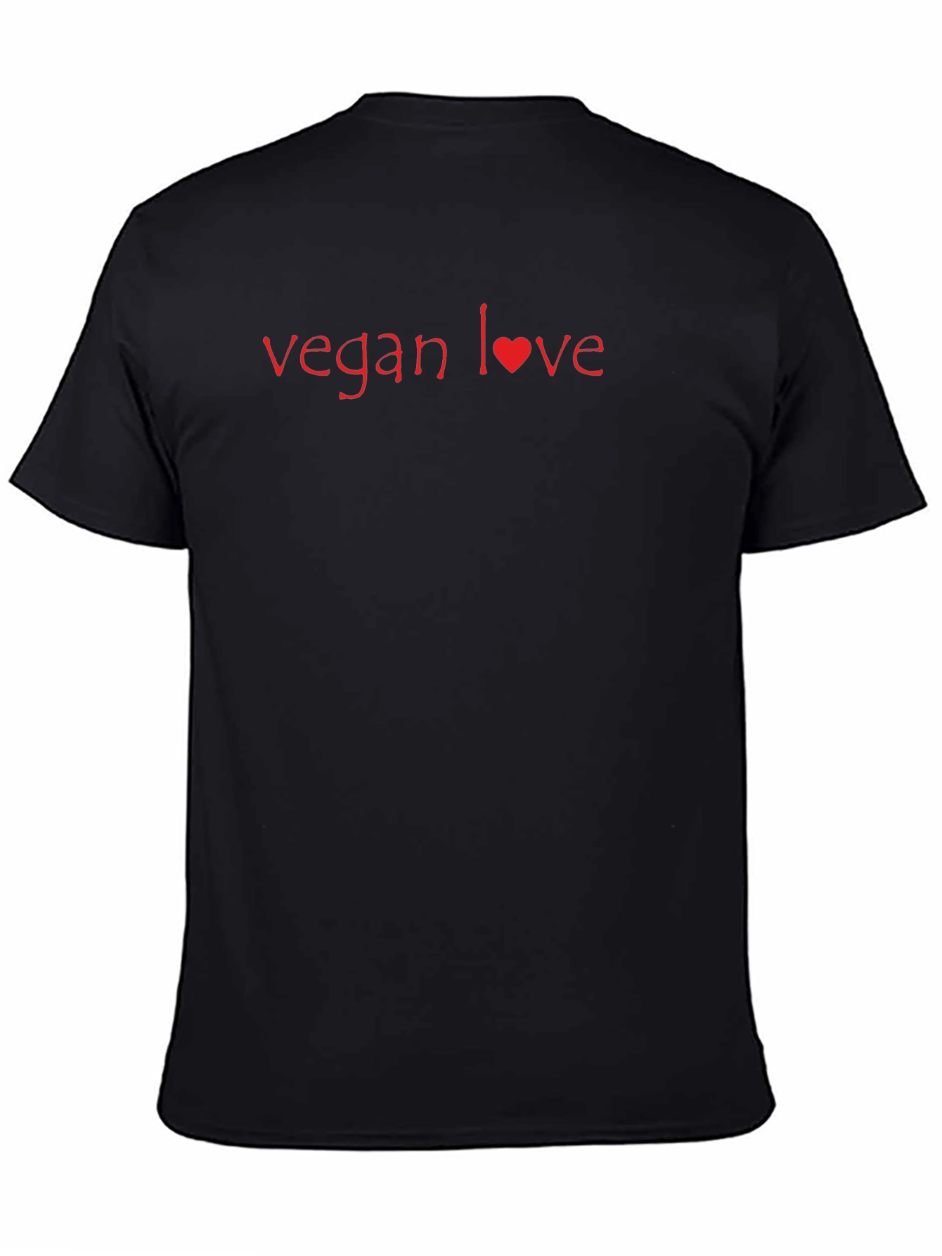 Vegan Love Black T-Shirt - Stylish & Sustainable