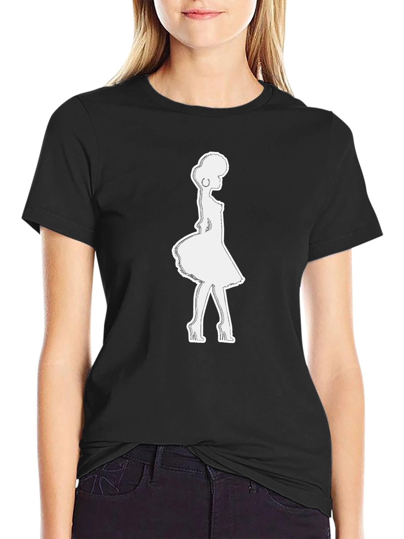Silhouette Chic Tee - Classic Black