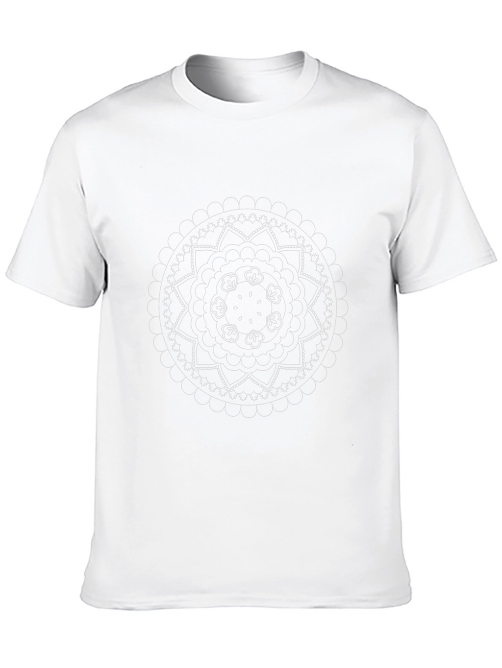 Black Tee with Mandala Design