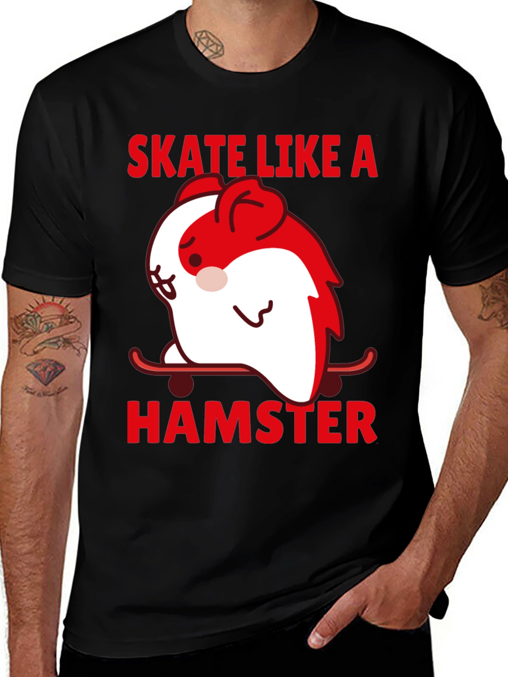 Skate Like A Hamster Graphic Tee