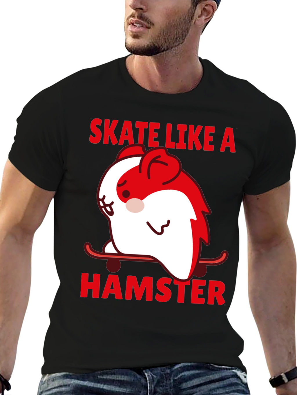 Skate Like A Hamster Graphic Tee
