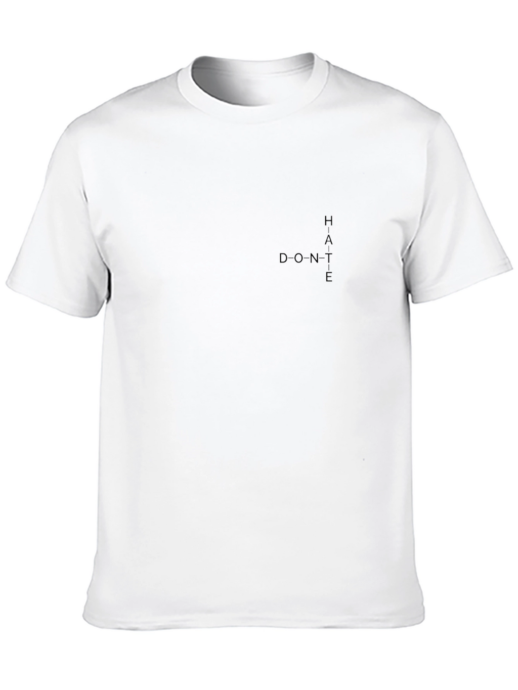 Black Graphic Tee: HATE DONT