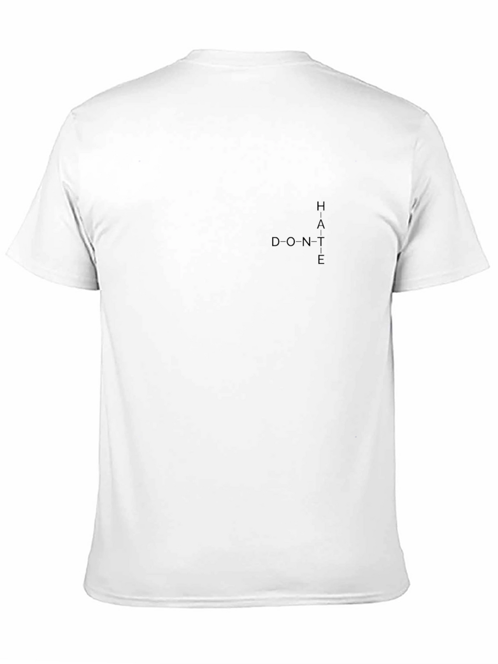Black Graphic Tee: HATE DONT