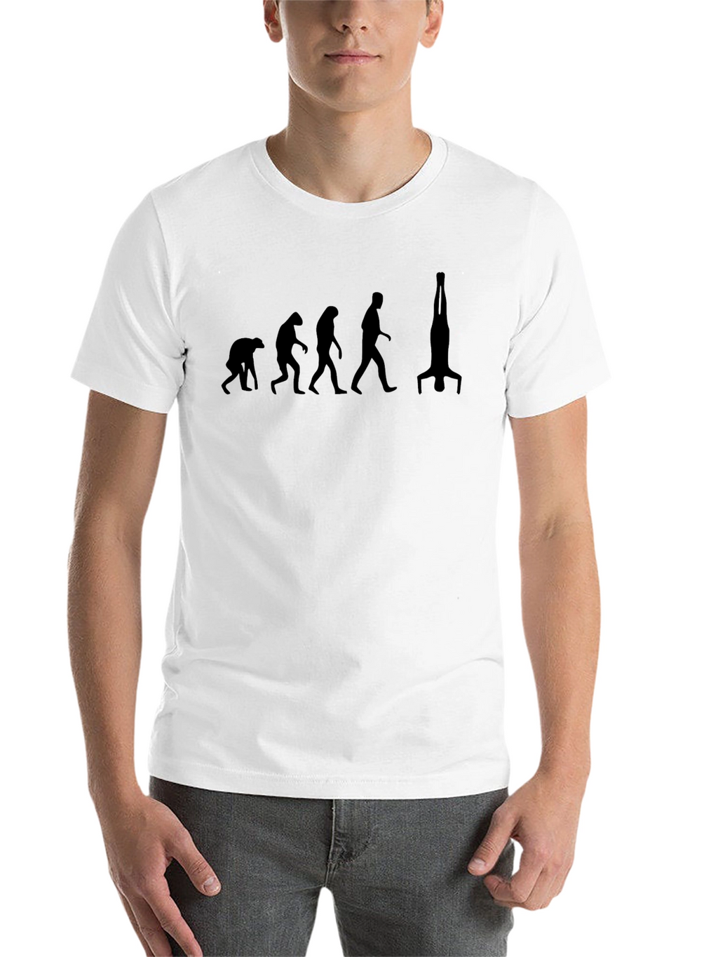 Evolution Headstand T-Shirt: Modern Fitness