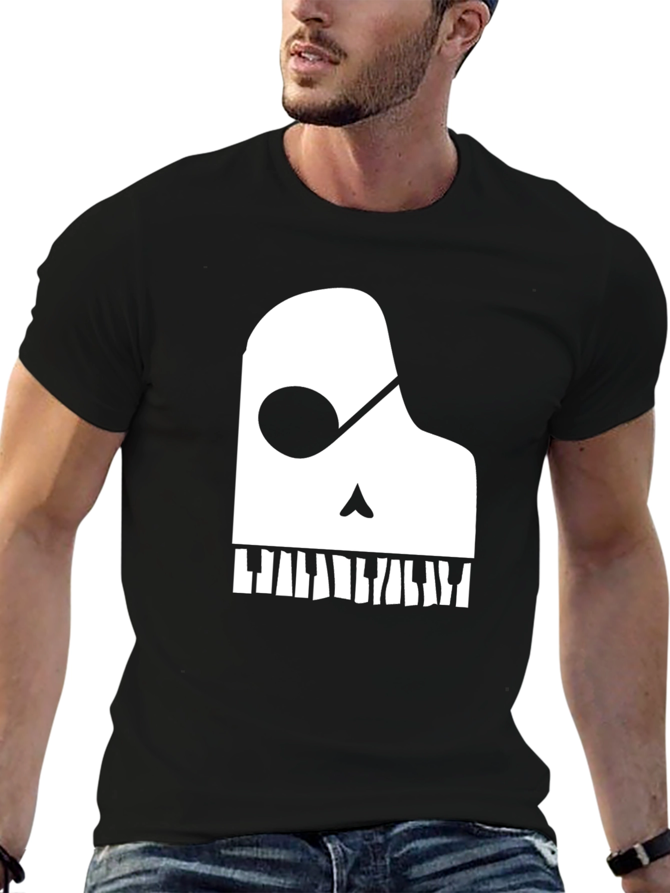 Piano Skull T-Shirt - Music Lover Tee