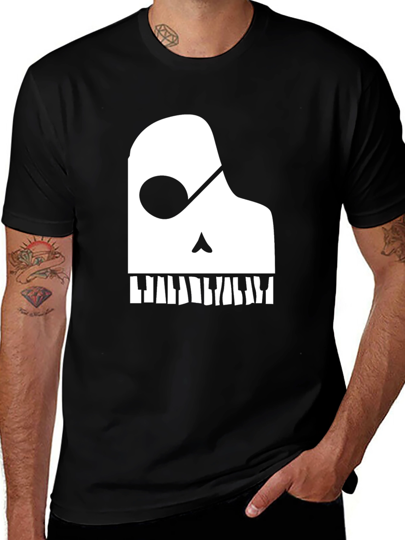 Piano Skull T-Shirt - Music Lover Tee