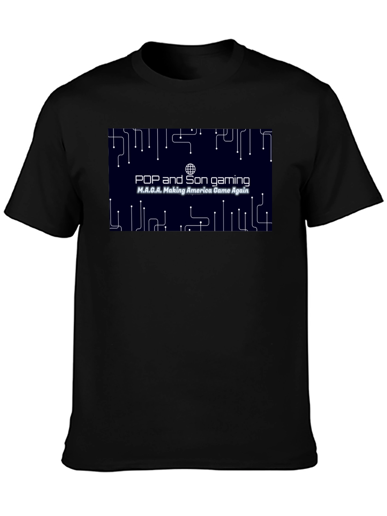 Pop and Son Gaming MAGA Black T-Shirt
