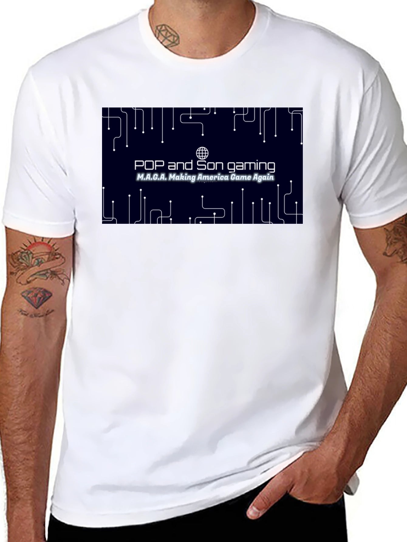 Pop and Son Gaming MAGA Black T-Shirt