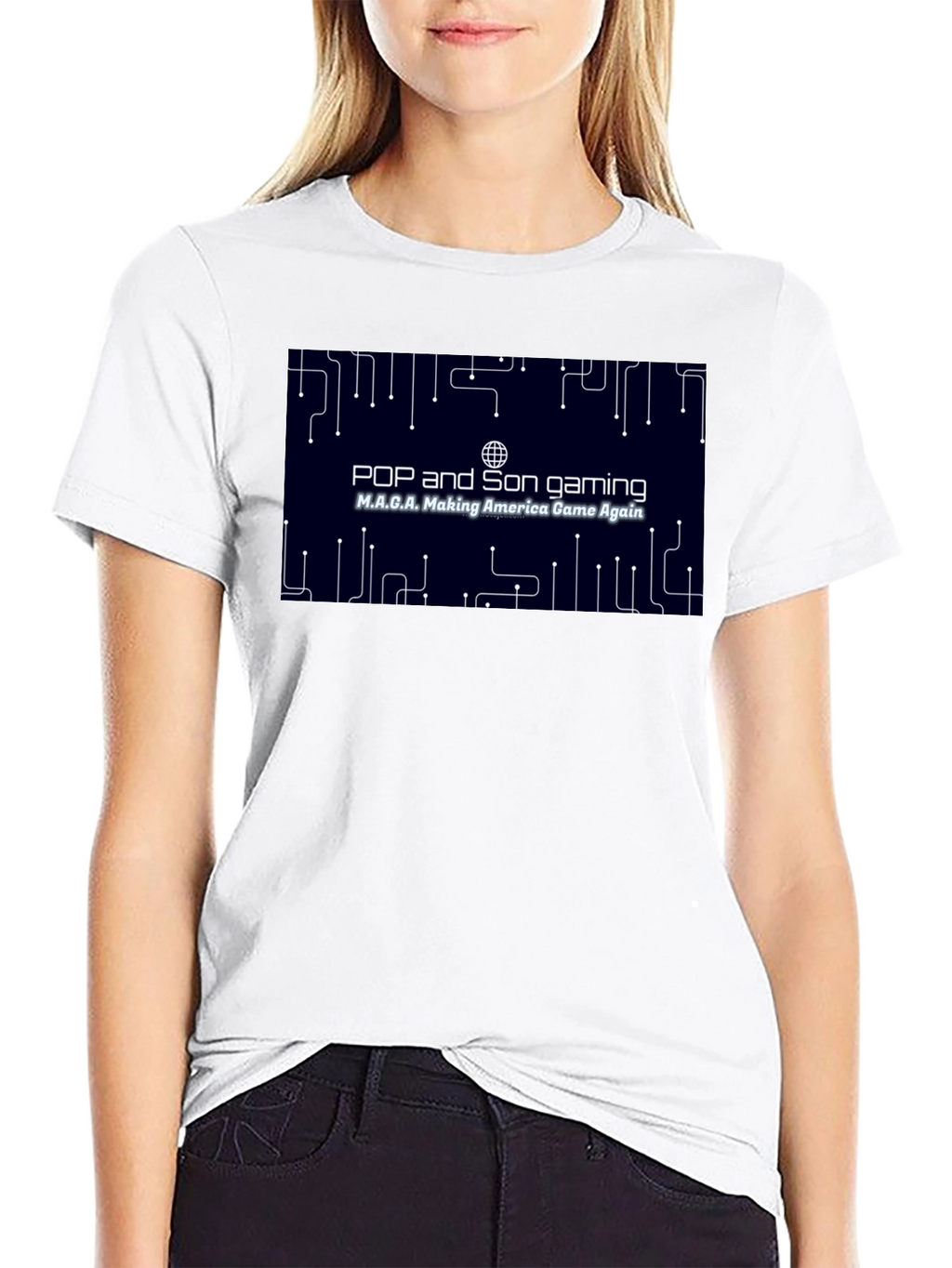 Pop and Son Gaming MAGA Black T-Shirt