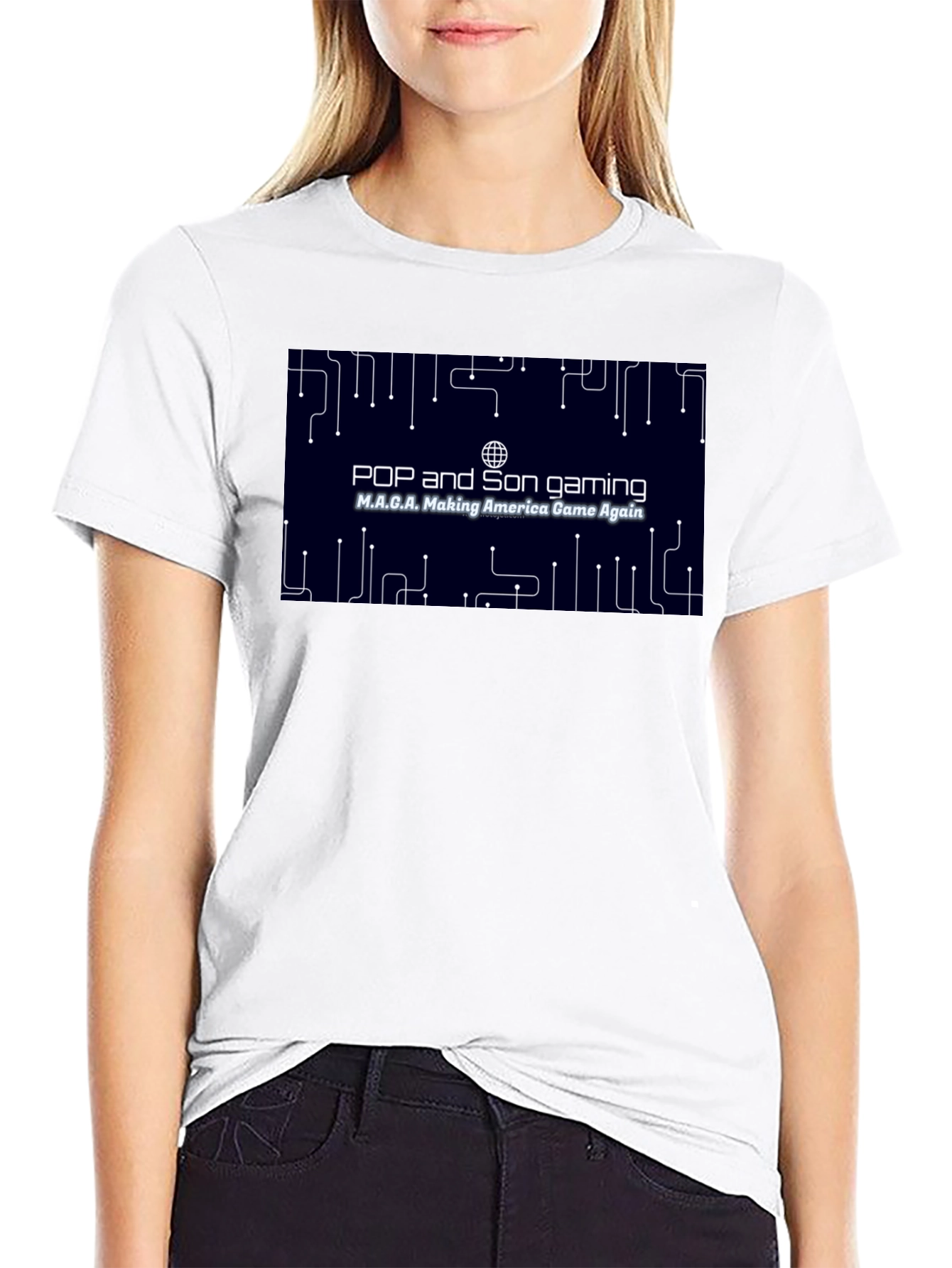 Pop and Son Gaming MAGA Black T-Shirt