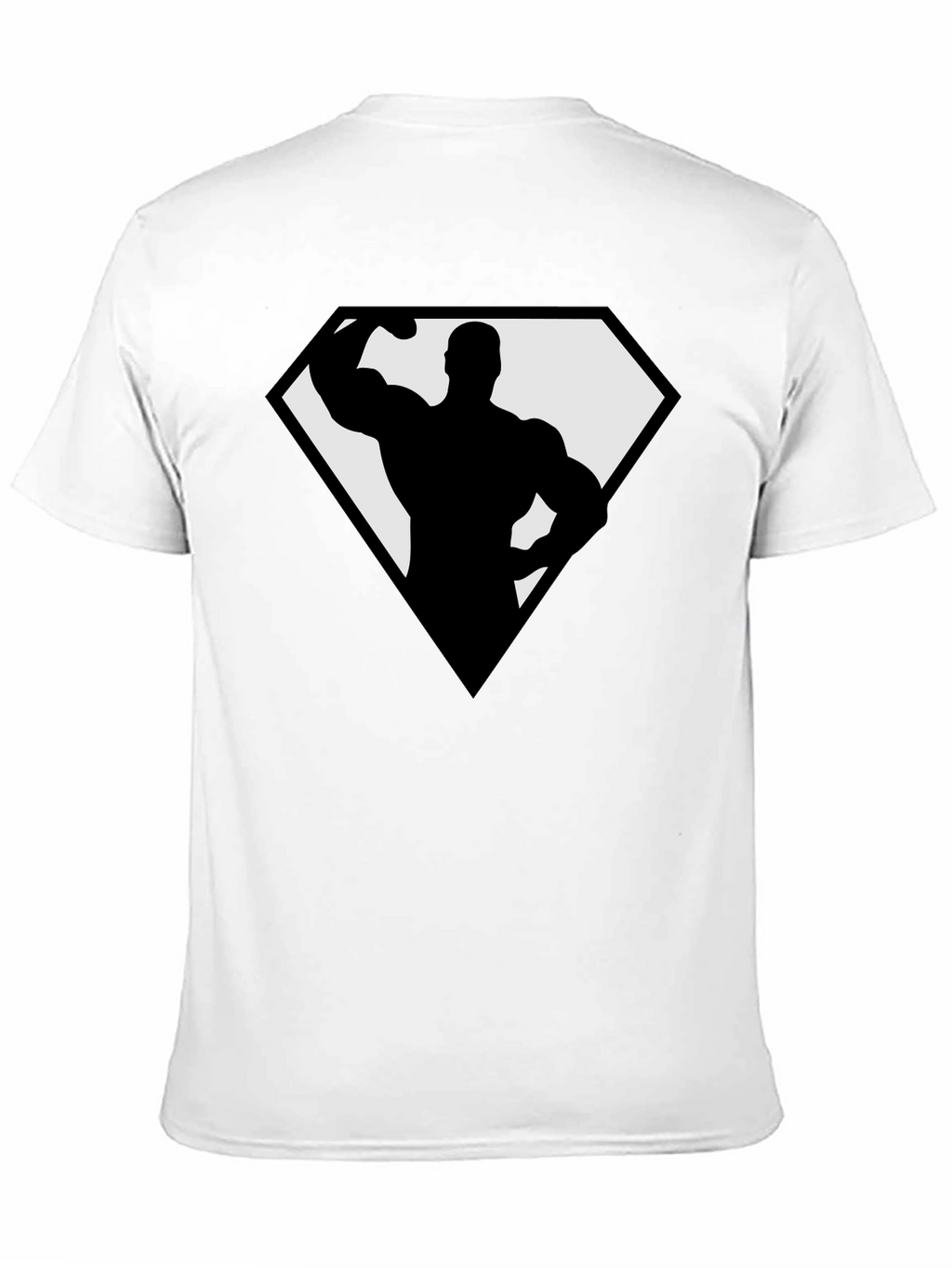 Bodybuilder Superhero Black T-Shirt
