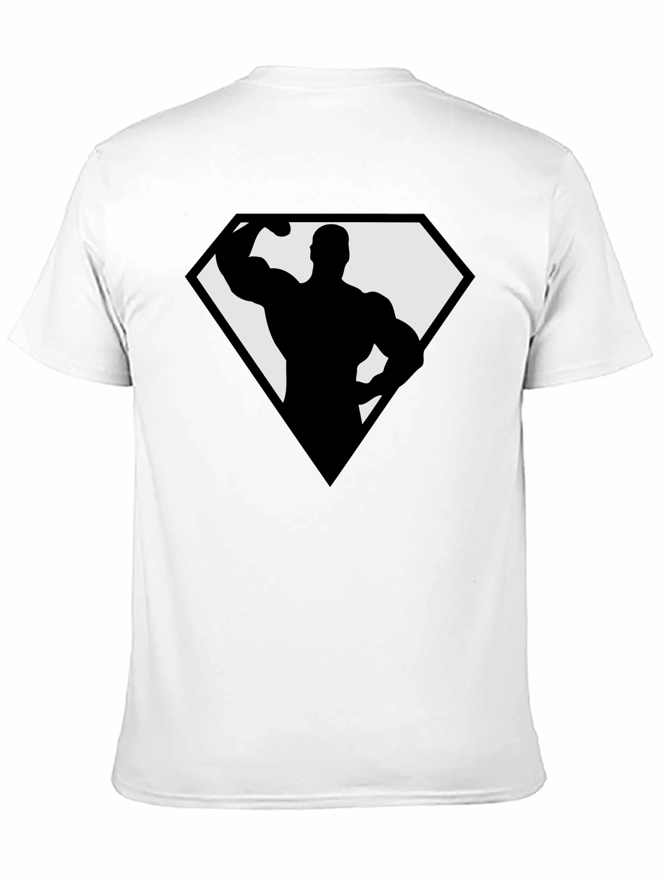 Bodybuilder Superhero Black T-Shirt