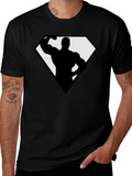 Bodybuilder Superhero Black T-Shirt