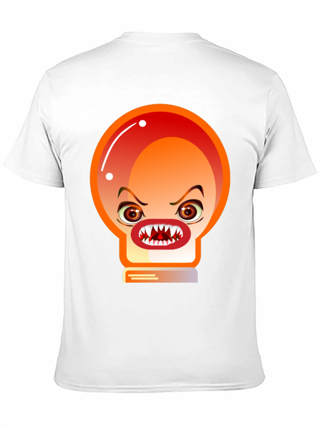 Mens Black T-Shirt with Angry Light Bulb Design