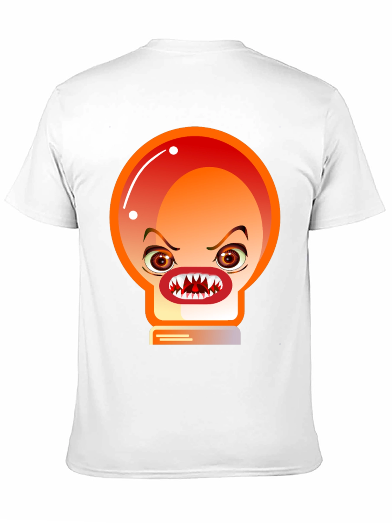 Mens Black T-Shirt with Angry Light Bulb Design