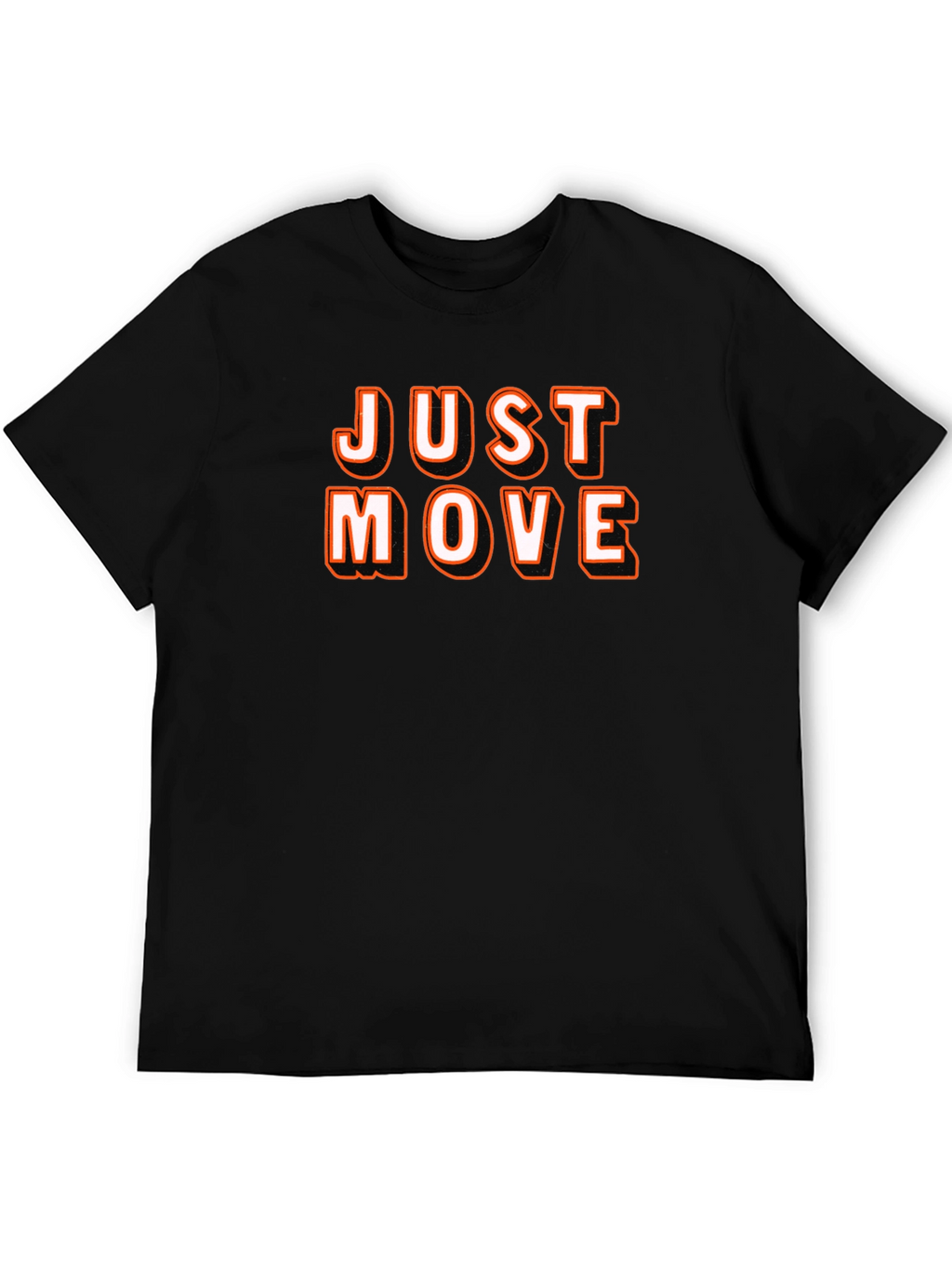 Just Move Black Graphic Tee