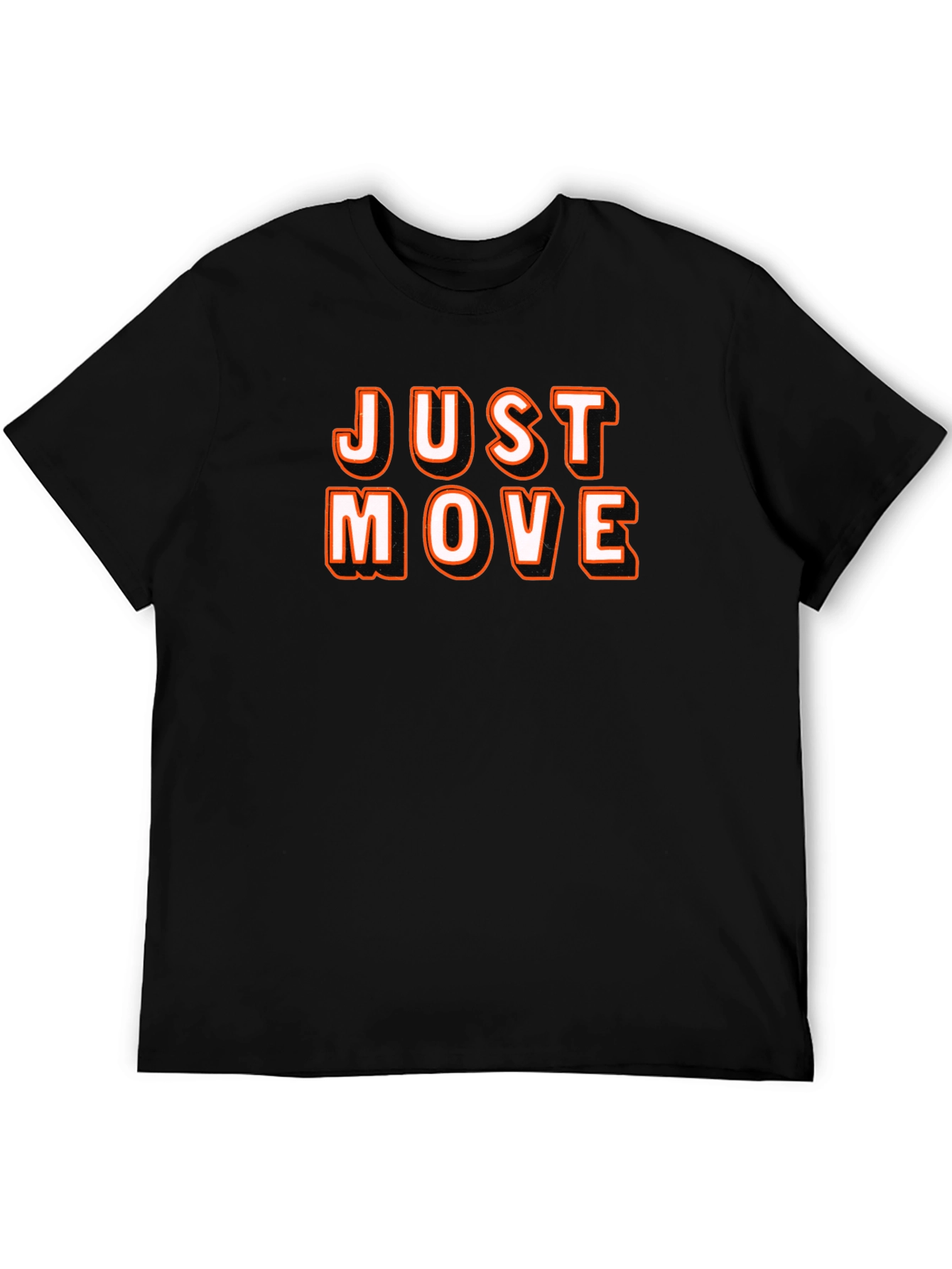 Just Move Black Graphic Tee