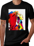 Abstract Native American Headdress Black T-Shirt