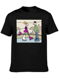 Funny Ice Skating Cartoon T-Shirt