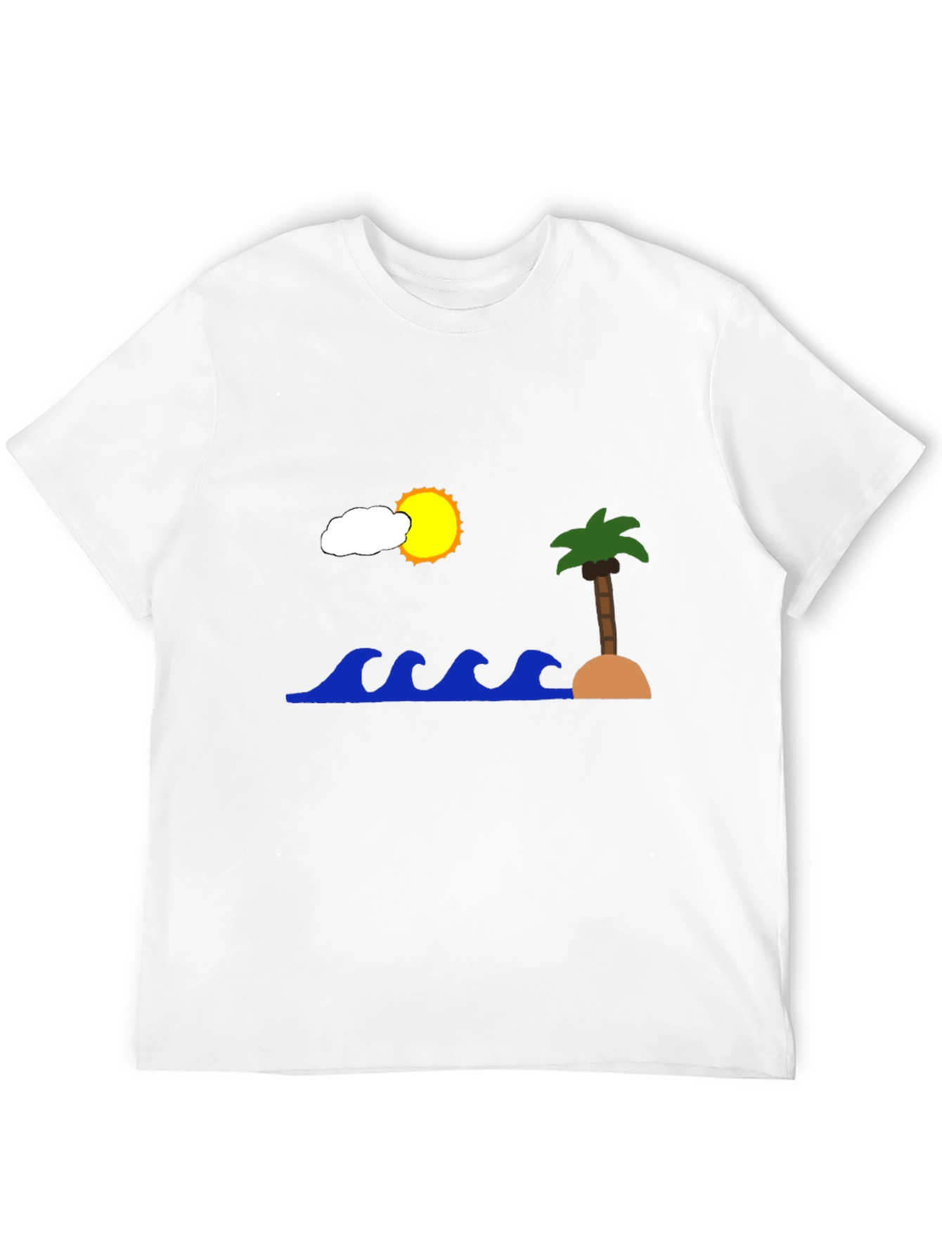 Island Scene Black T-Shirt