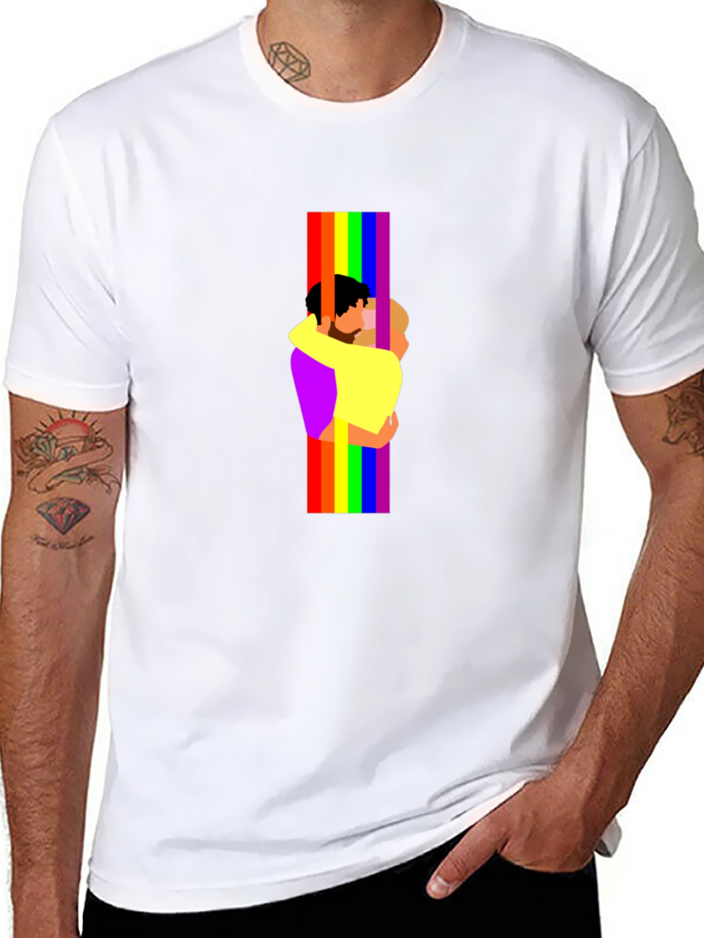 Pride Rainbow Couple Graphic Tee