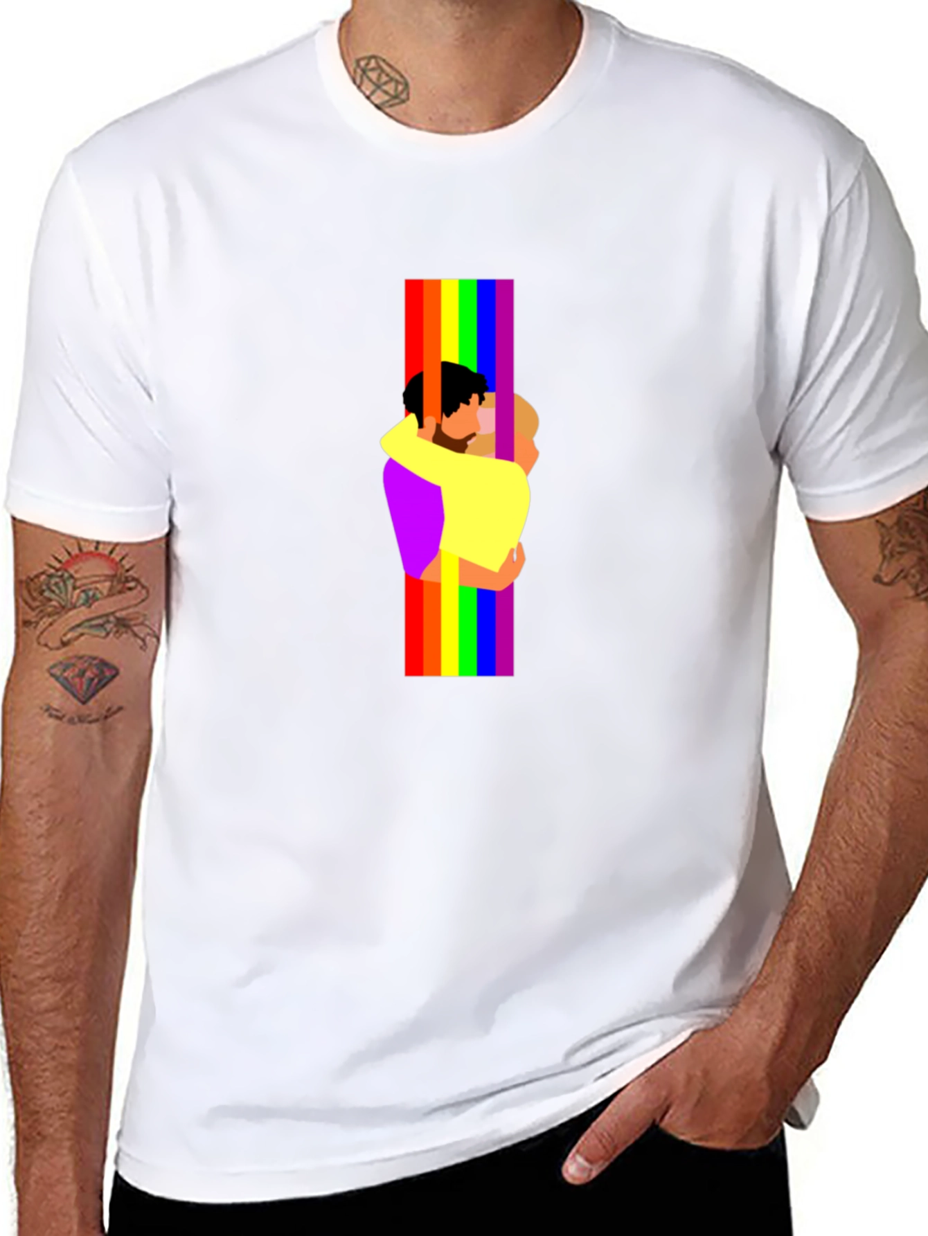 Pride Rainbow Couple Graphic Tee