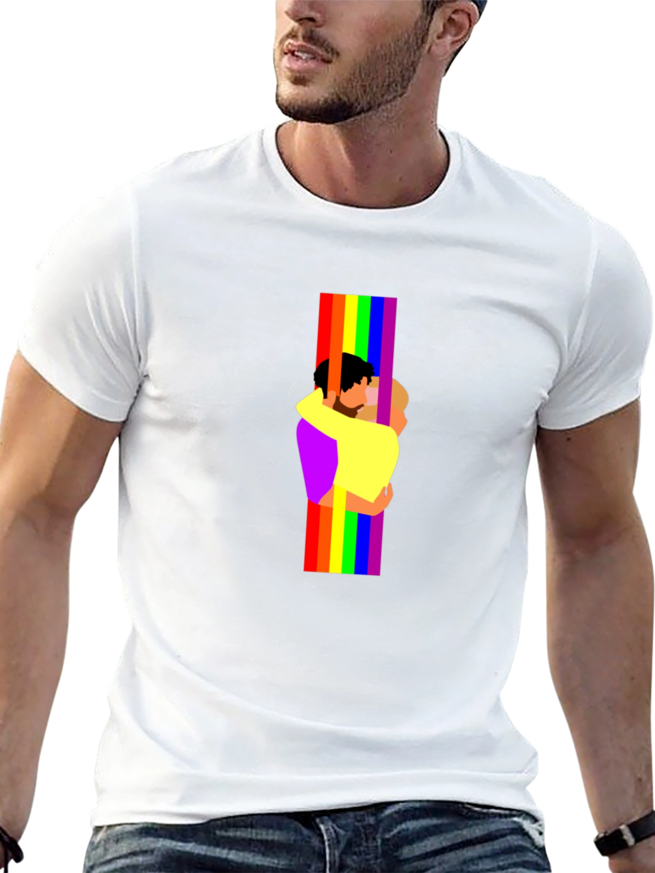 Pride Rainbow Couple Graphic Tee