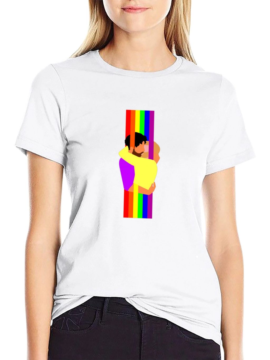 Pride Rainbow Couple Graphic Tee