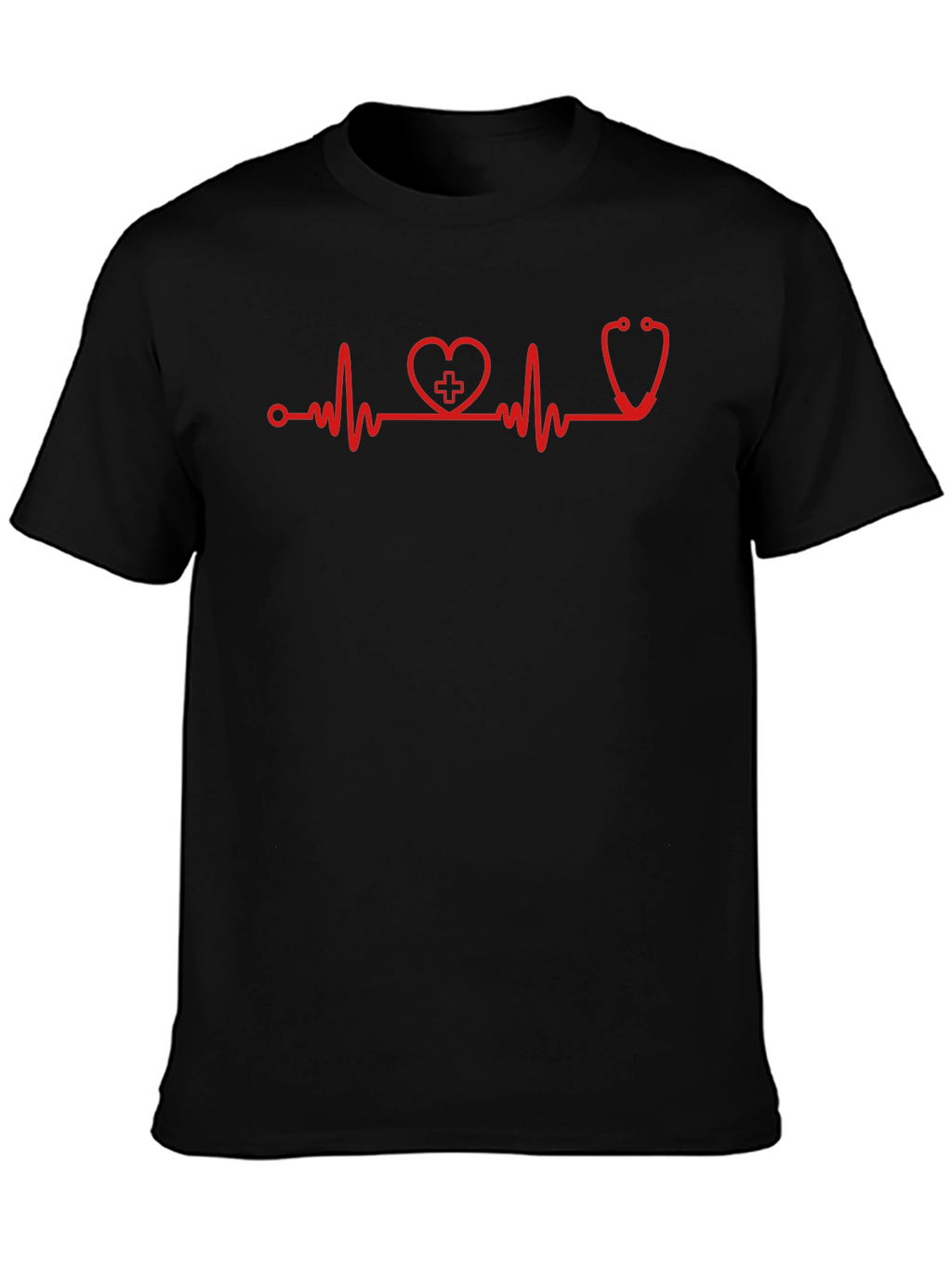 Heartbeat Stethoscope Graphic T-Shirt