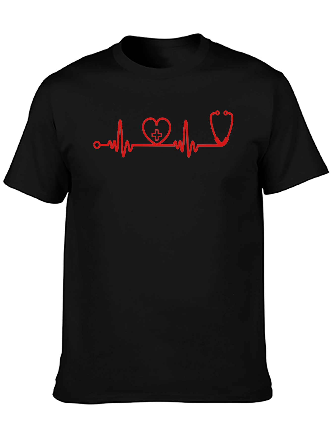 Heartbeat Stethoscope Graphic T-Shirt