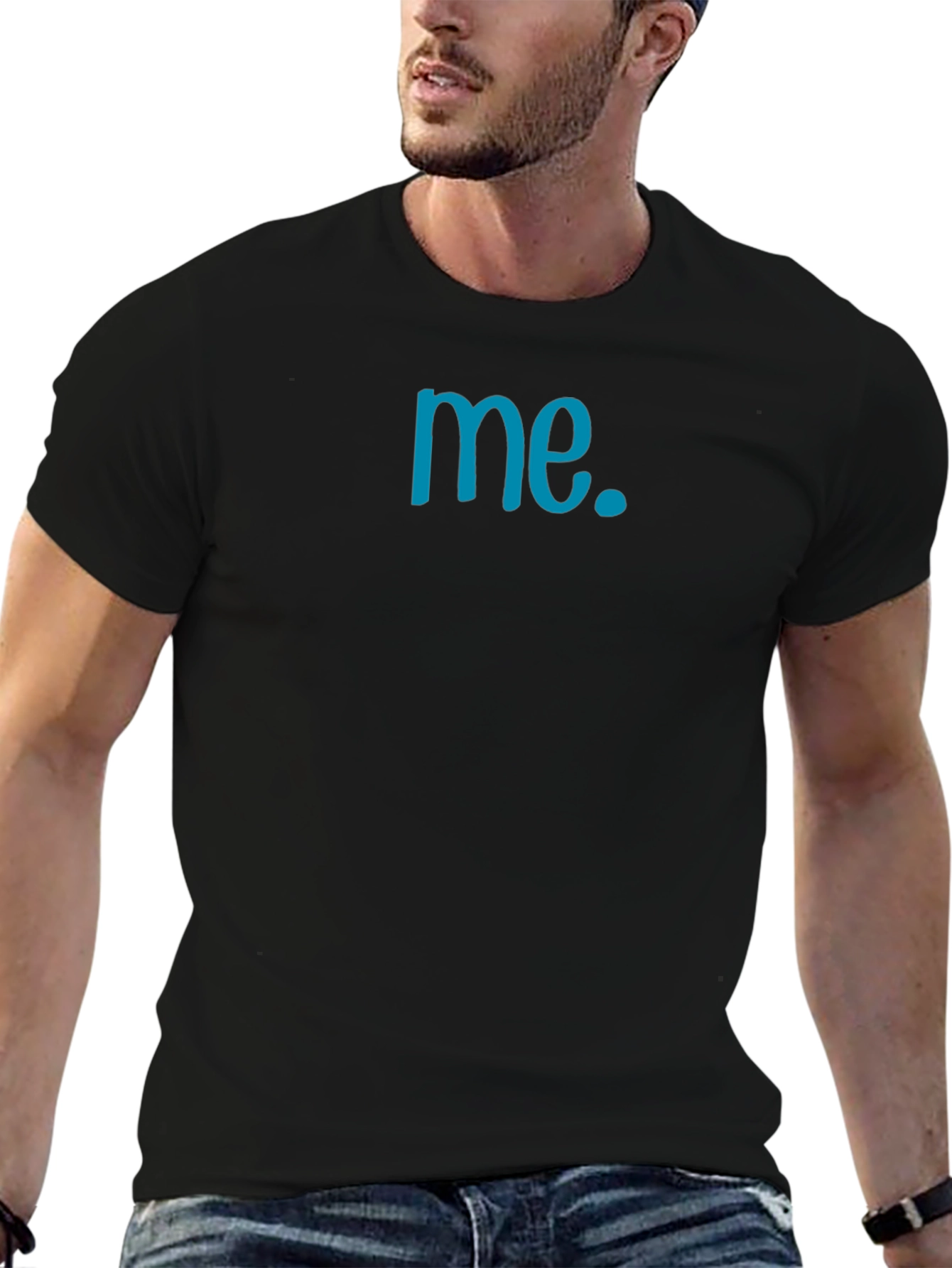 Stylish Black me. Graphic Tee