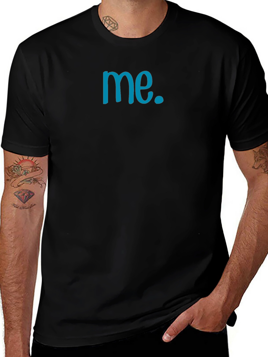 Stylish Black me. Graphic Tee
